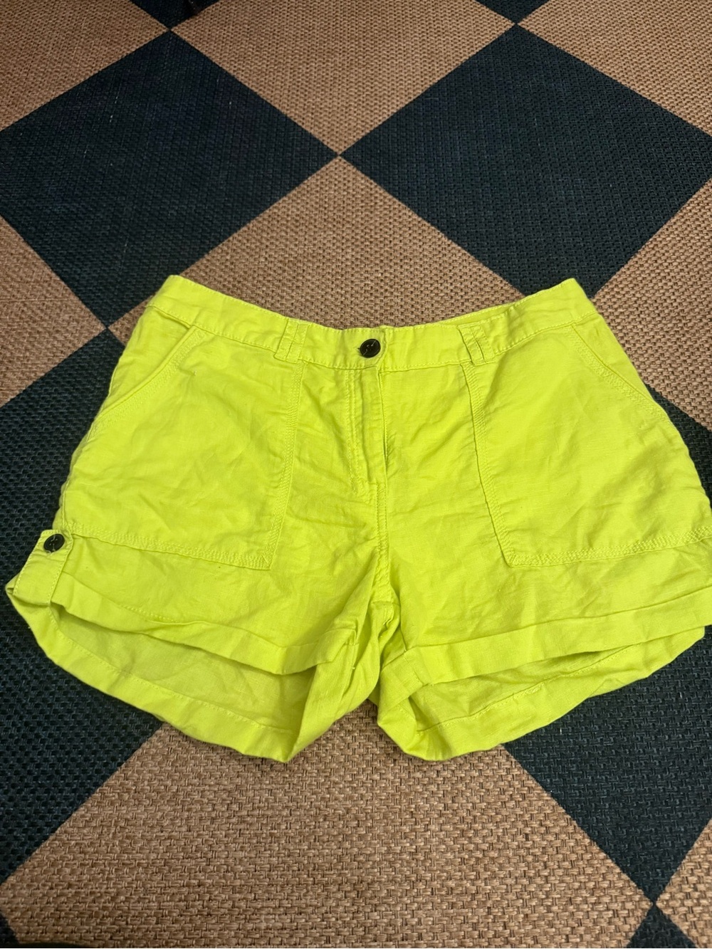 Y2K Vintage H&M Lime Green Casual Bermuda Shorts
